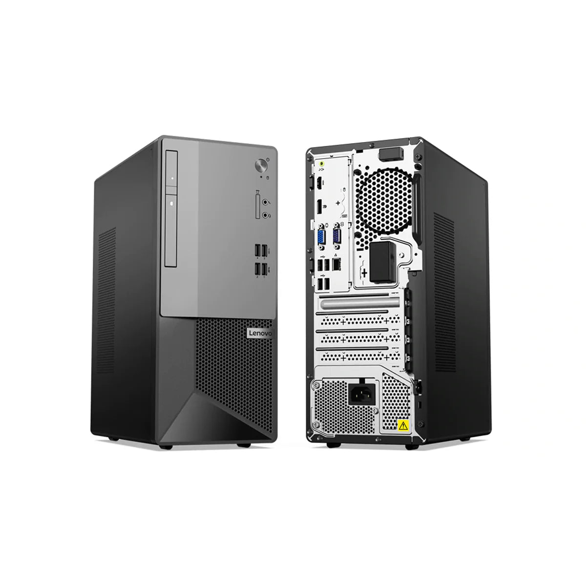 جهاز كمبيوتر محمول Lenovo V50t Gen2 Tower - معالج Intel Core i511400، وذاكرة وصول عشوائي DDR4 سعة 4 جيجابايت، ومحرك أقراص صلبة سعة 1 تيرابايت بسرعة 7200 دورة في الدقيقة، ونظام تشغيل Windows 10
