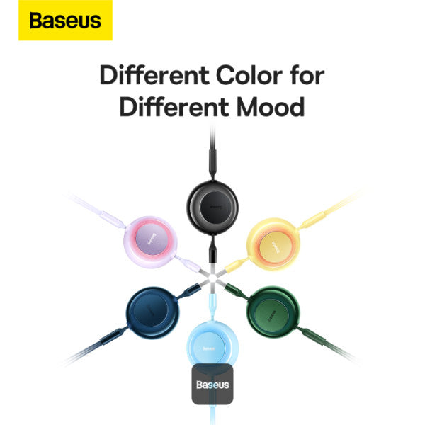 كابل قابل للسحب من سلسلة Baseus Bright Mirror 2 | كابل بيانات سريع الشحن 3 في 1 | USB-A إلى Type-C + Lightning + Micro | 3.5A | 1.1 متر - أسود