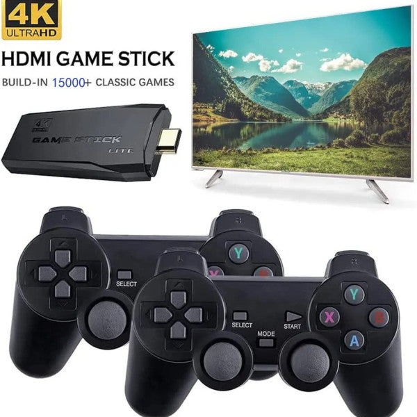 وحدة تحكم لاسلكية 4K Game Stick LITE 2.4G GamePad باللون الأسود