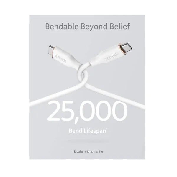 كابل Anker PowerLine III Flow USB-C إلى USB-C بقوة 100 واط (0.9 متر/3 قدم)