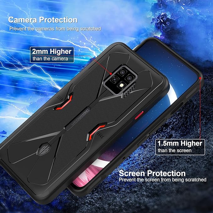 لهاتف Red Magic 7 Pro/Red Magic 7S Pro، غطاء مرن من مادة TPU مضاد للخدوش والصدمات