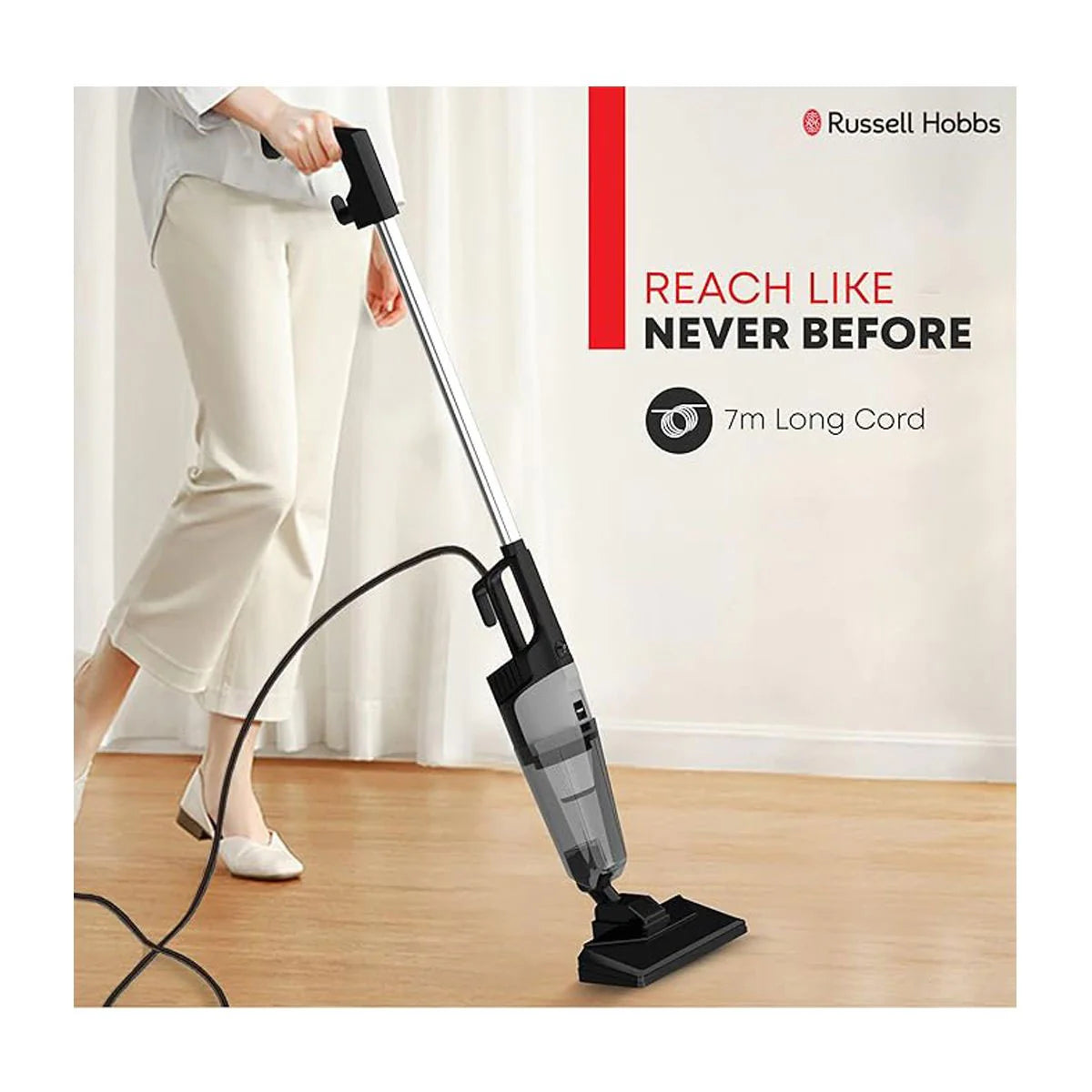Russell Hobbs Light Weight Hand Held Vacuum Cleaner - White