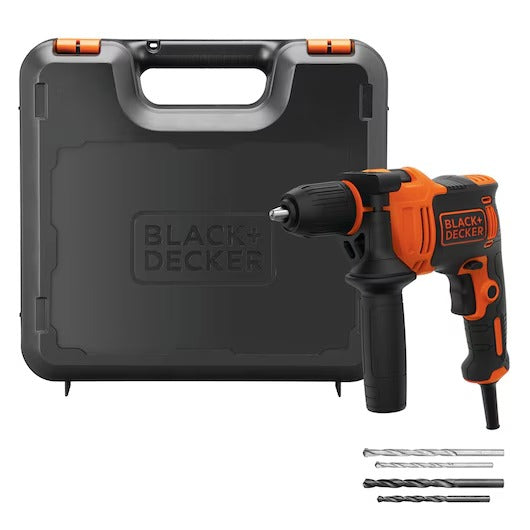Black+Decker Hammer Drill BEH710K 710W with Kit Box