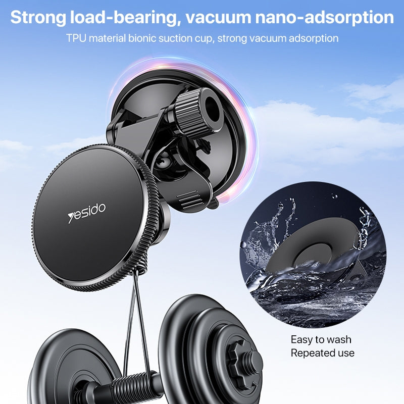 حامل مغناطيسي للسيارة من نوع ماج سيف من يسيدو C177 بقاعدة شفط صغيرة