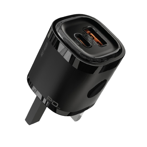 Green Lion PD & QC3.0 Mini Wall Charger PD 20W - Black