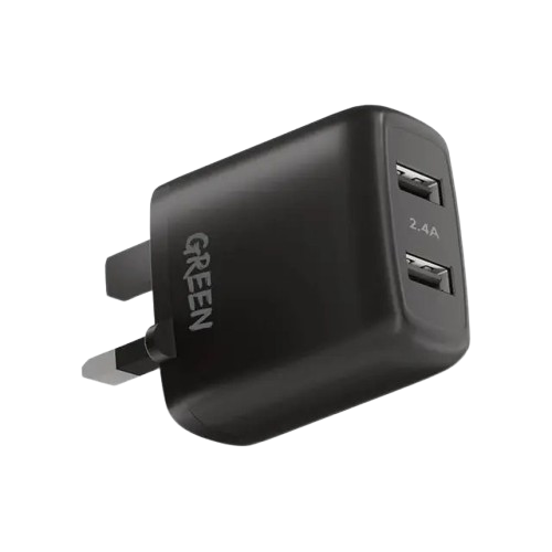 شاحن حائط بمنفذ USB مزدوج بقوة 12 وات في المملكة المتحدة