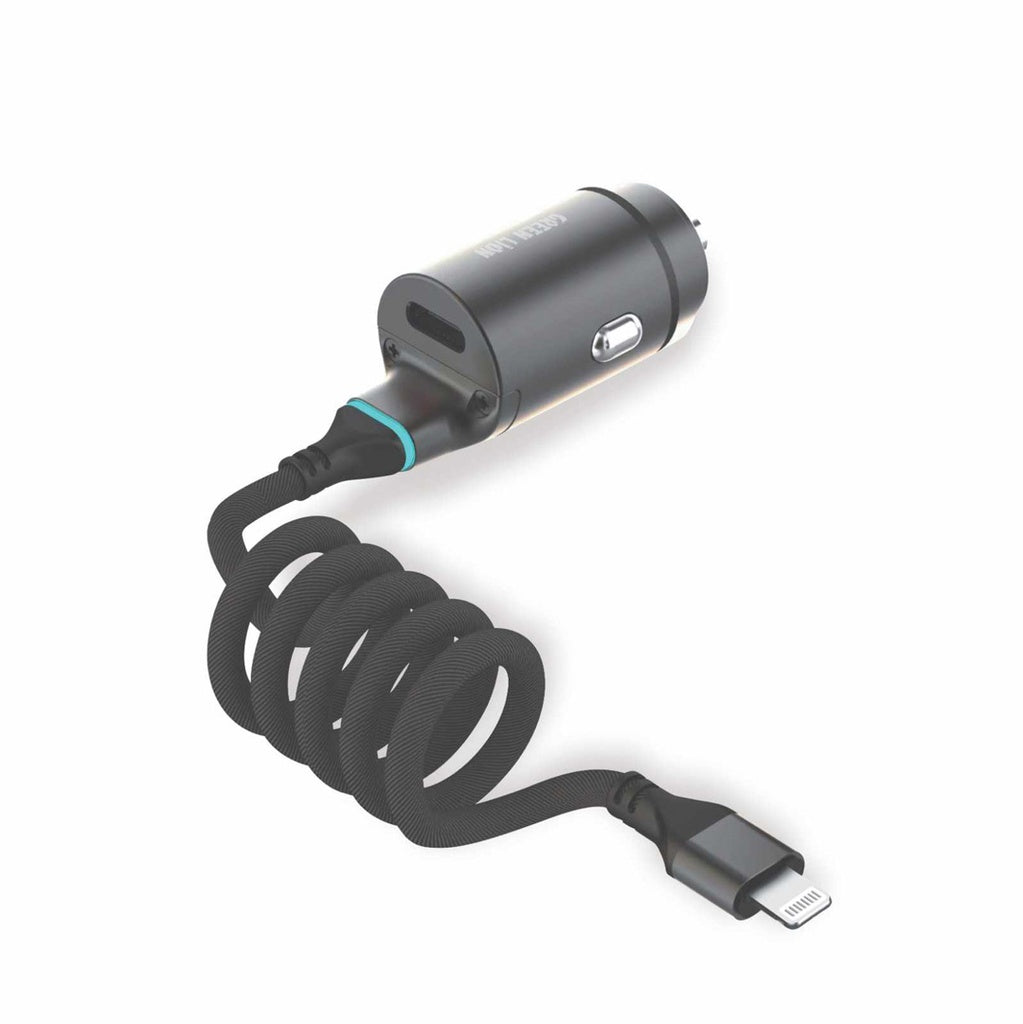شاحن سيارة Green Lion 45W PD ومنفذ Type-C وكابل Lightning