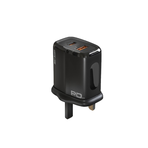 Green Lion QC3.0+PD(One-way solution)20W+TC-lPH data cable 1m Black/Orange