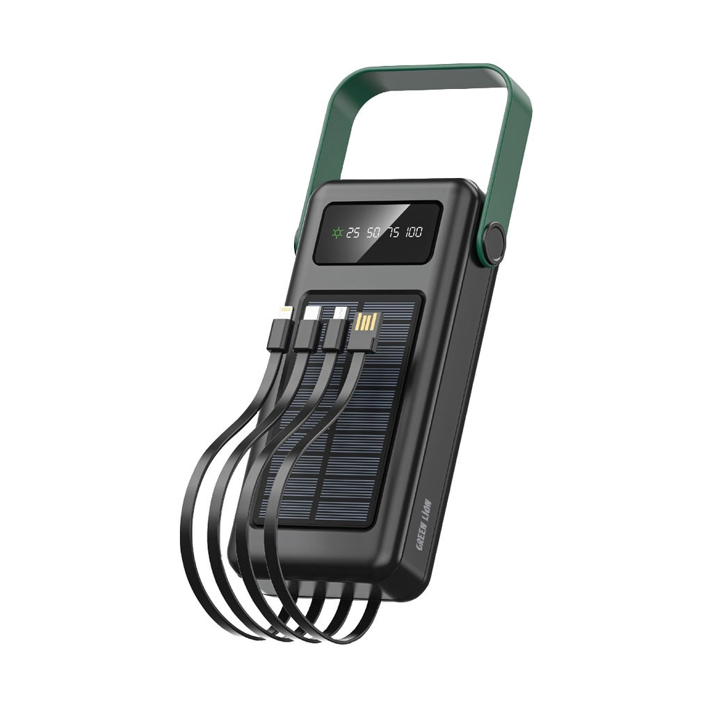 Green Lion Solar Max 30000mAh Powerbank - Black
