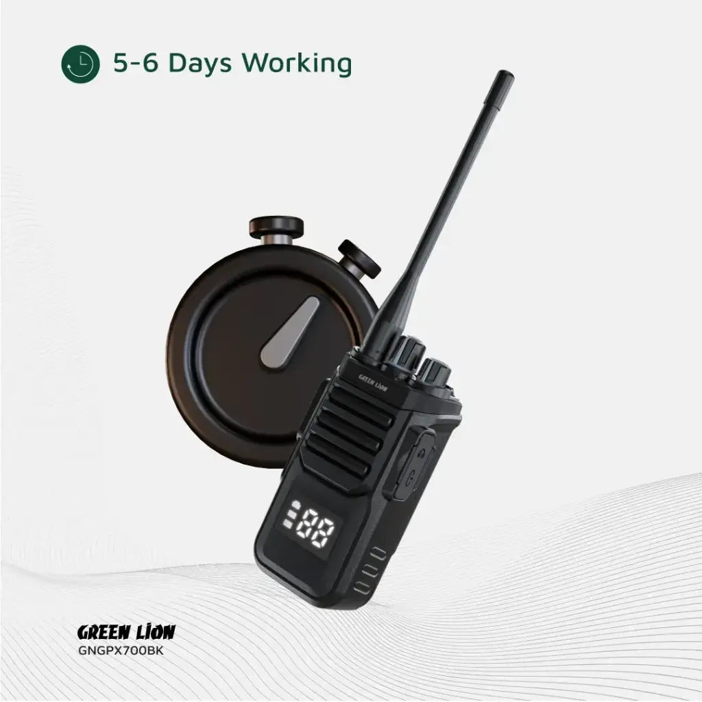 Green Lion GPX700 Walkie Talkie - Black