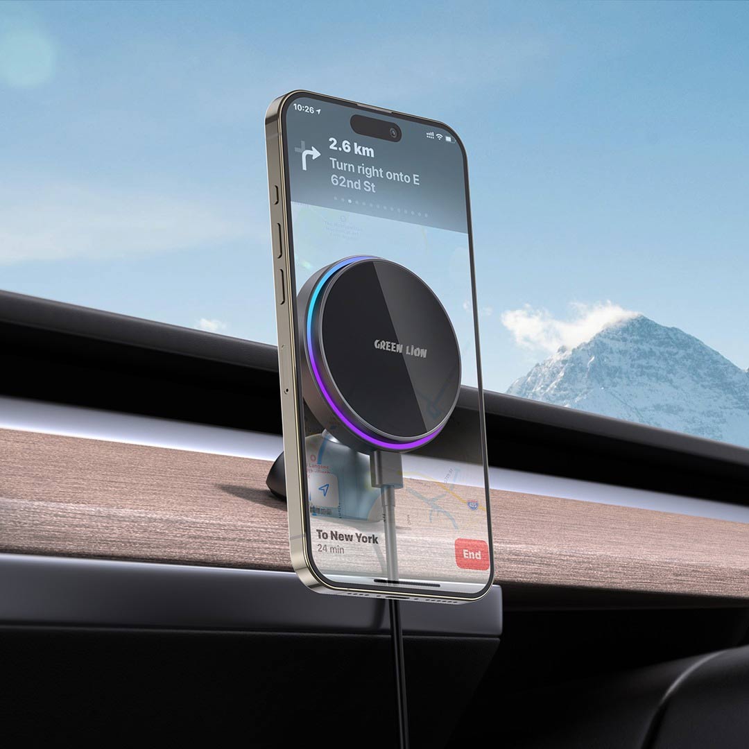 حامل شاحن السيارة ماج برايم من جرين ليون - أسود