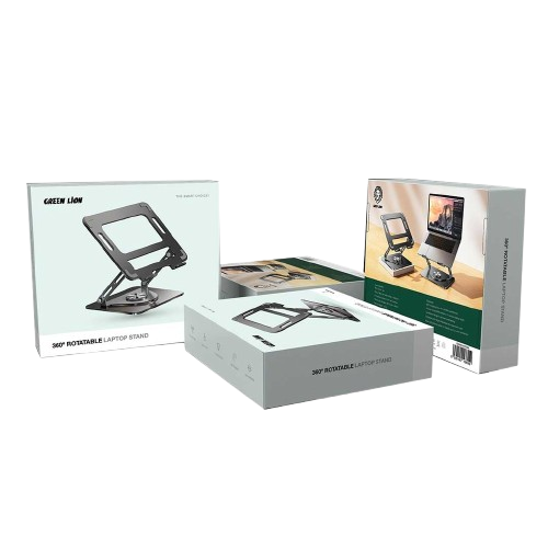 Green Lion 360 Rotatable Laptop Stand - Black