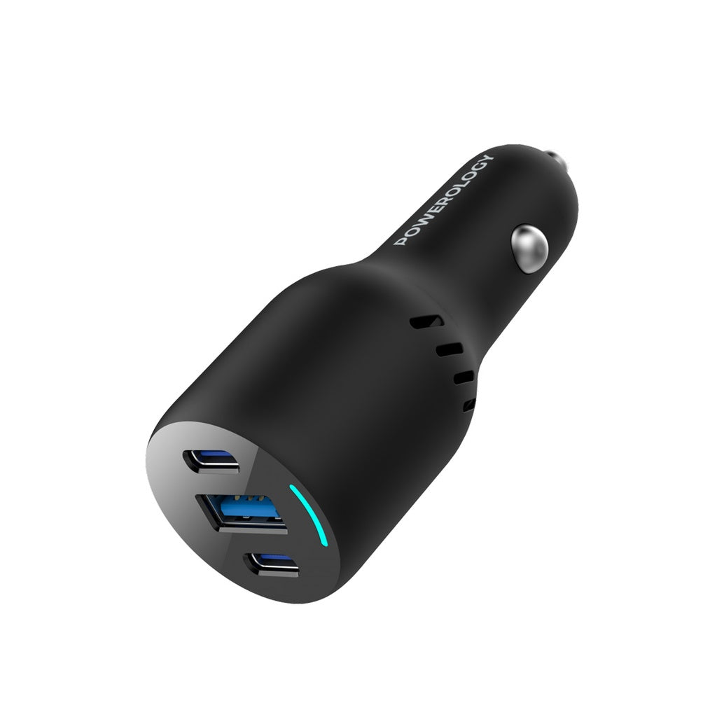 Powerology triple port car Charger PD 65w