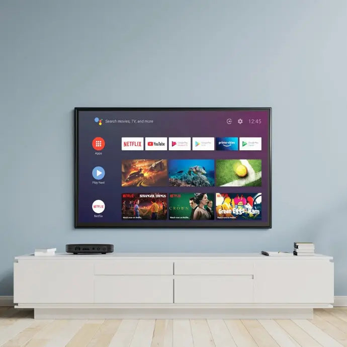 صندوق تلفزيون بورودو أندرويد 1080 بكسل 2 جيجا رام 8 جيجا روم يدعم 4K - أسود