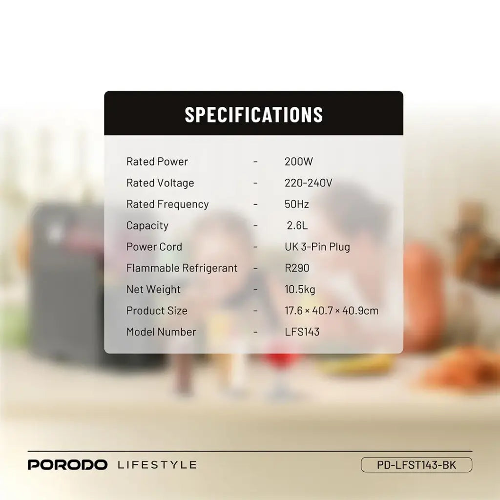 Porodo Lifestyle Multi-Function Slushie Maker - Black