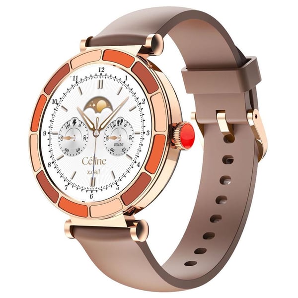 X.Cell Celine Smart Watch XL-WCH-CELINE-GLDFBRNS