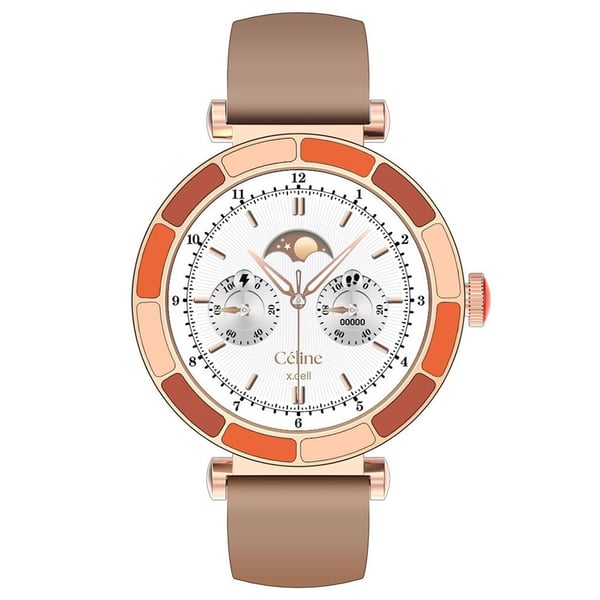 X.Cell Celine Smart Watch XL-WCH-CELINE-GLDFBRNS