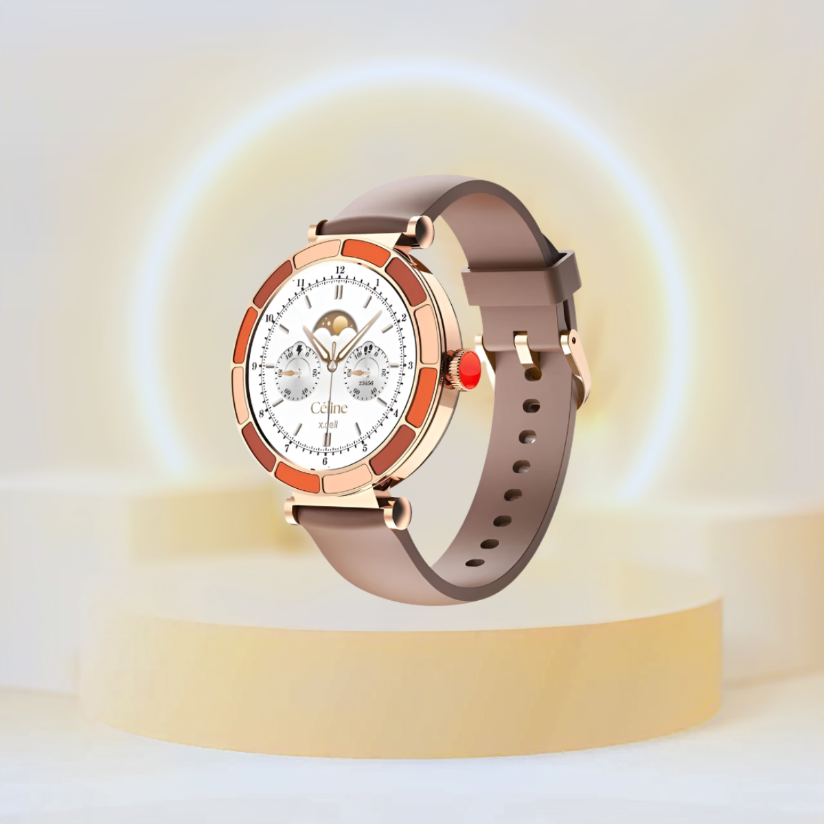 X.Cell Celine Smart Watch XL-WCH-CELINE-GLDFBRNS