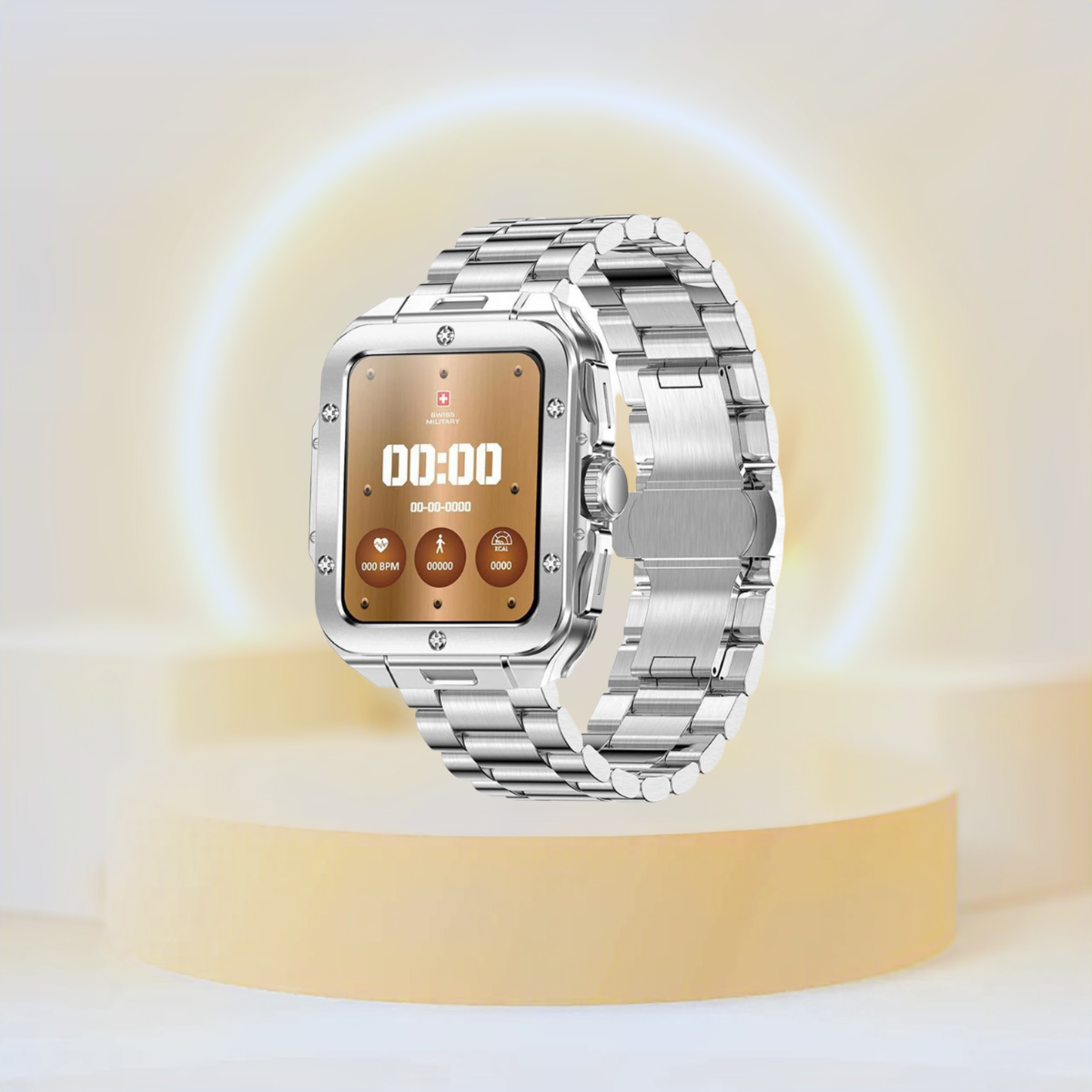 Swiss Military ALPS 2 Smart Watch Silver Frame with Stainless Steel Strap