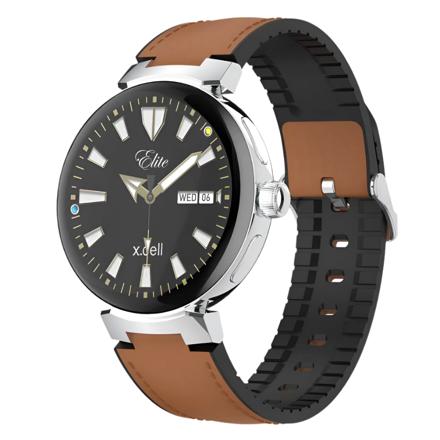 X.Cell Smart Watch Elite 3 Leather Strap - Brown