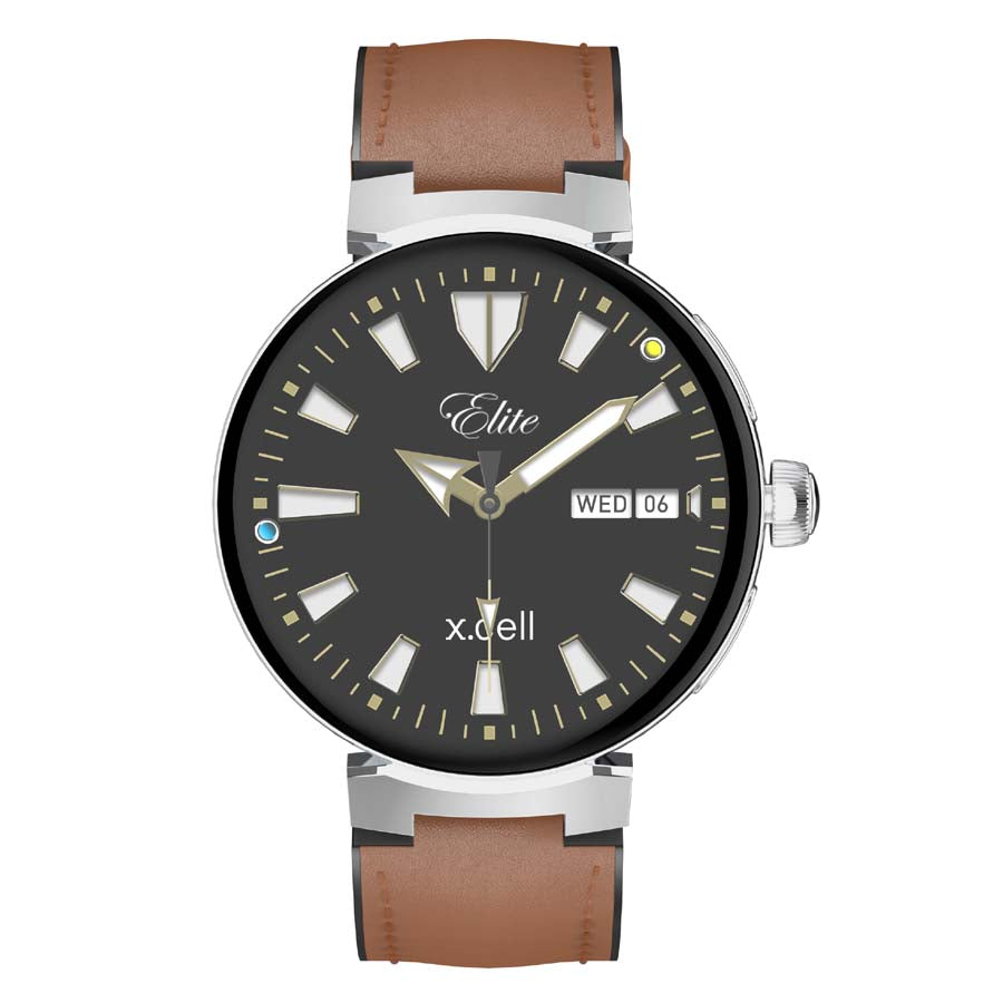 X.Cell Smart Watch Elite 3 Leather Strap - Brown