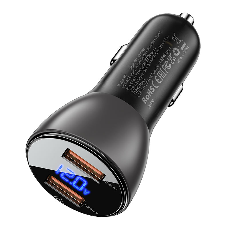 AceFast Fast Charge Car Charger B7 45W (2xUSB-A)