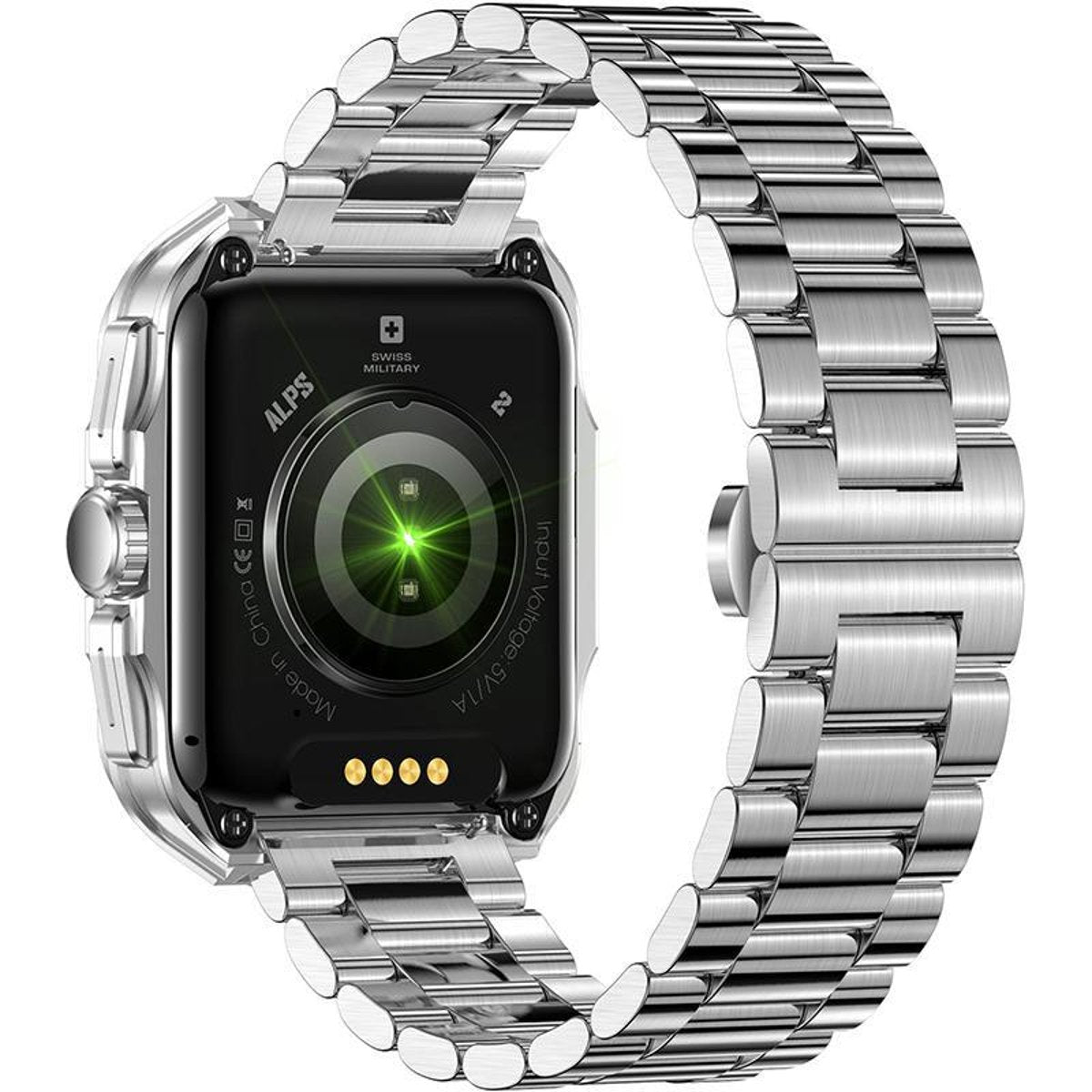Swiss Military ALPS 2 Smart Watch Silver Frame with Stainless Steel Strap