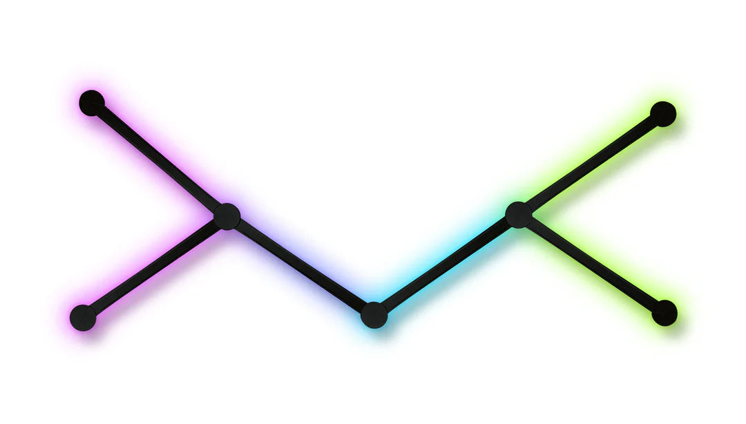 مجموعة توسيع Epic Gamers Glide 6 خطوط إضاءة - أسود