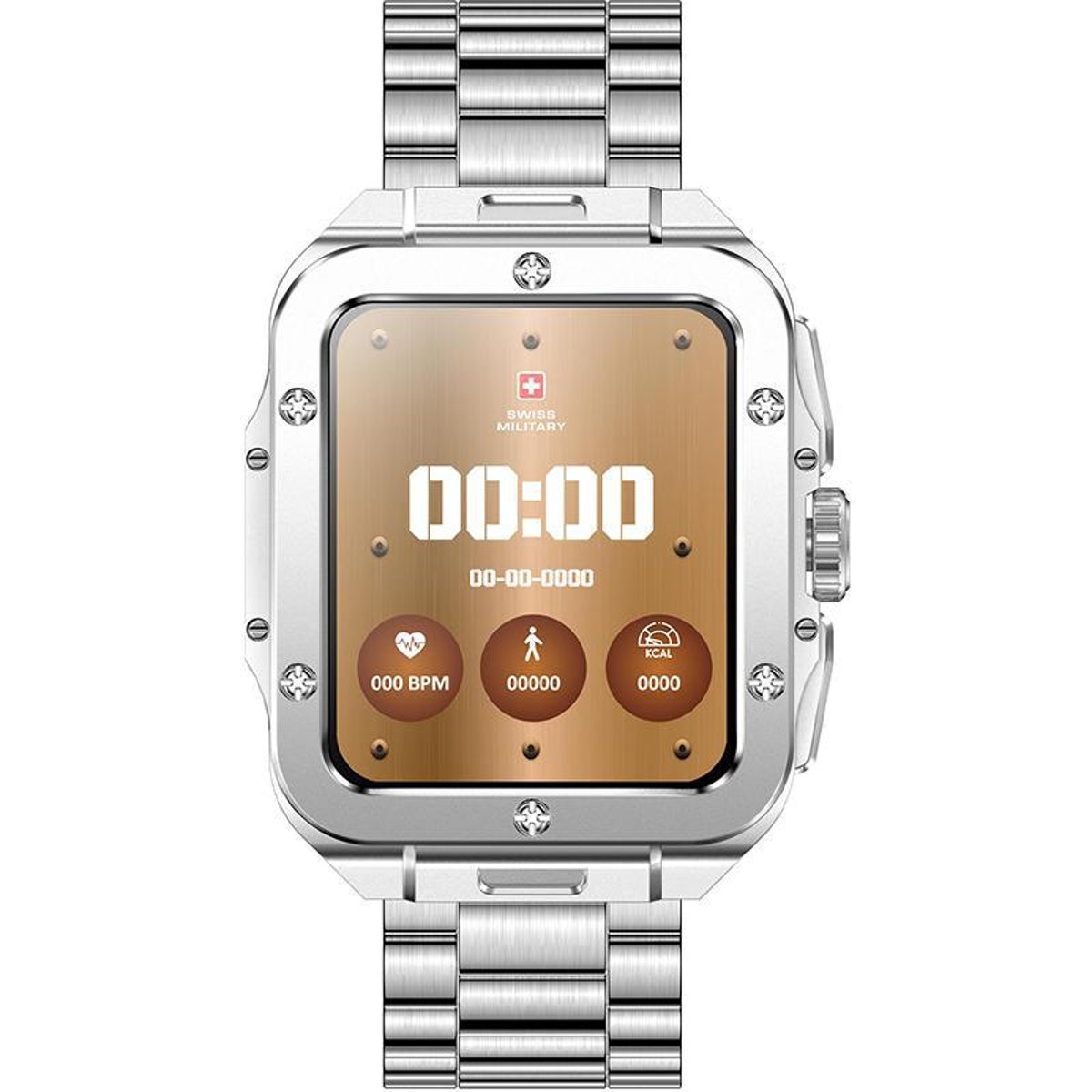 Swiss Military ALPS 2 Smart Watch Silver Frame with Stainless Steel Strap