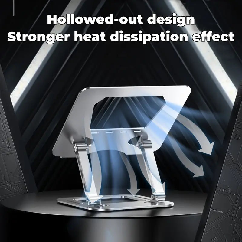 حامل كمبيوتر محمول وجهاز عرض من سبائك الألومنيوم - سميك، دعم ذراع مزدوج