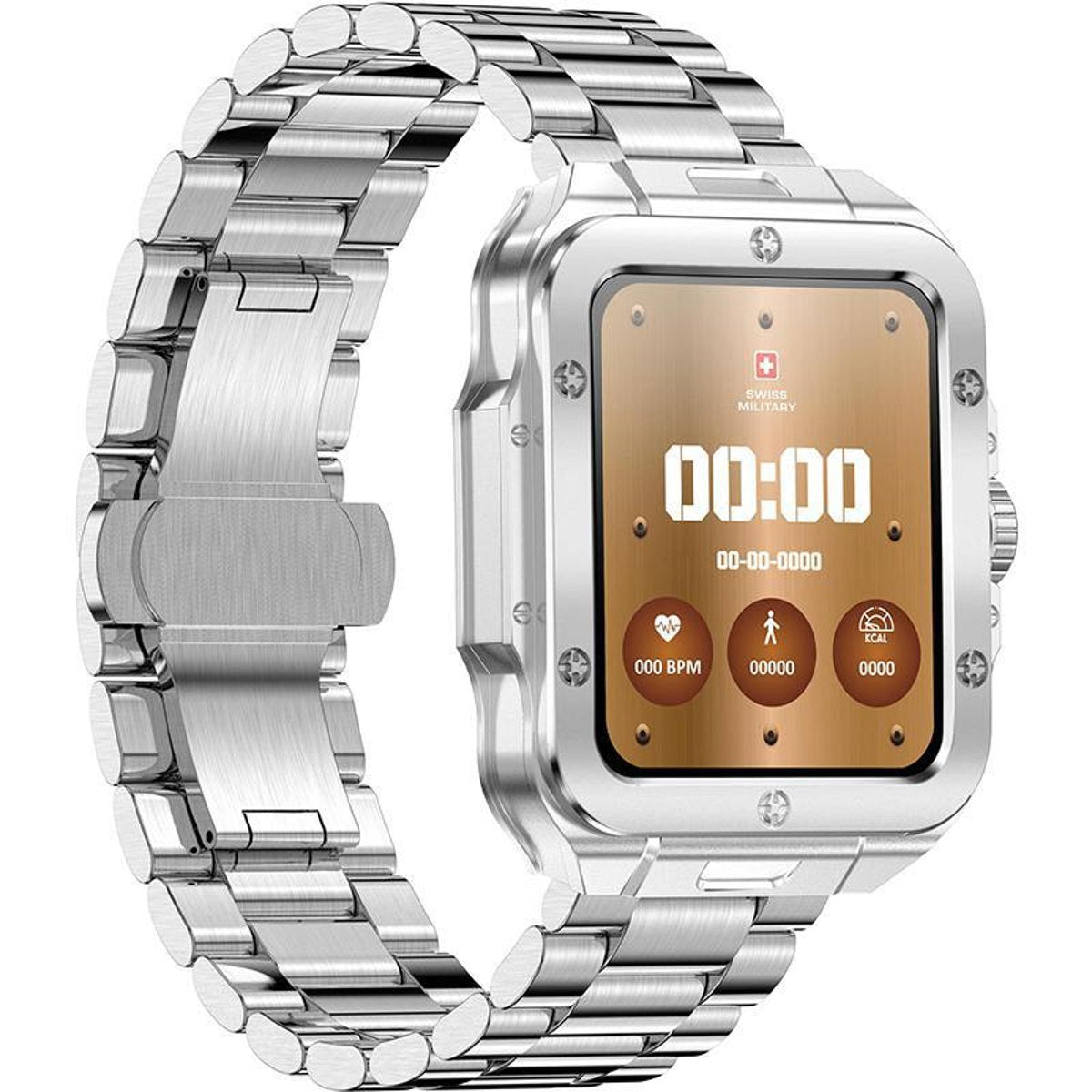 Swiss Military ALPS 2 Smart Watch Silver Frame with Stainless Steel Strap
