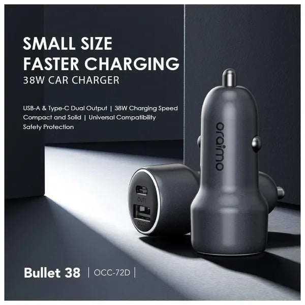 oraimo Bullet 38 38W Car Charger OCC-72D
