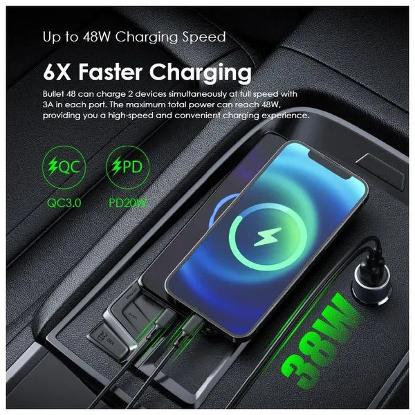 oraimo Bullet 38 38W Car Charger OCC-72D