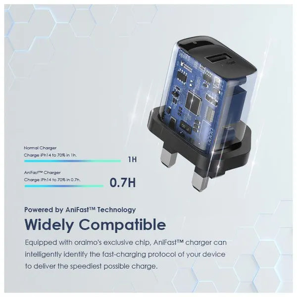 طقم شاحن حائط Oraimo Firefly 3 بقوة 10 وات OCW-U66S