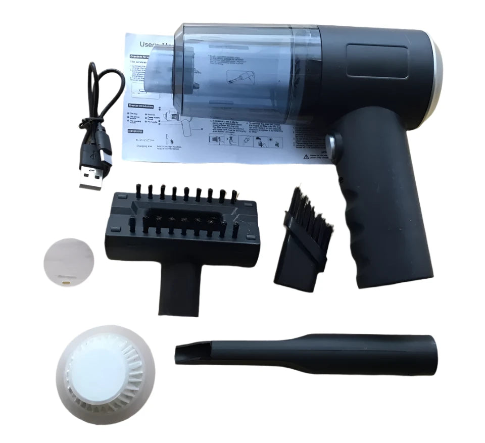 مكنسة كهربائية يدوية لاسلكية ذات شفط قوي للاستخدام في المنزل والسيارة والمكتب