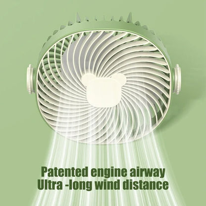 Small Fan Hanging Wall Hanging Desktop Multifunctional Lighting Fan USB Rechargeable Fan New Style