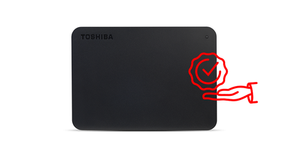 محرك أقراص صلبة خارجي محمول من Toshiba Canvio Basics بسعة 1 تيرابايت ومنفذ USB 3.2 Gen1