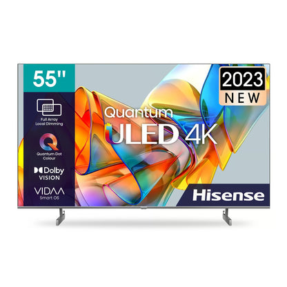 Hisense 55 inches Quantum ULED 4K Smart TV, Black, 55U6K