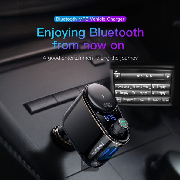 Baseus Locomotive Bluetooth MP3 Vehicle Charger Black