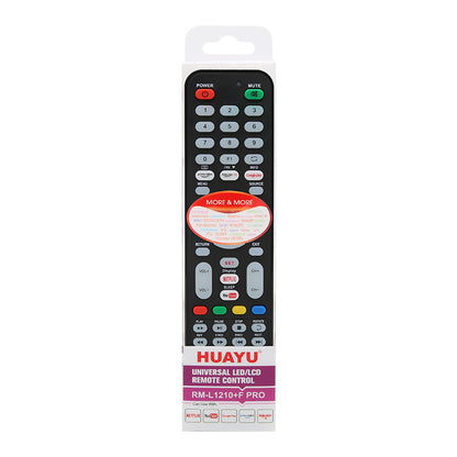 جهاز التحكم عن بعد العالمي للتلفزيون HUAYU RM-L1210+F PRO لجميع العلامات التجارية للتلفزيون مع وظيفة Netflix وYouTube