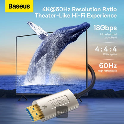Baseus High Definition Series, Optic Fiber HDMI To HDMI 4K Adapter Cable 10M