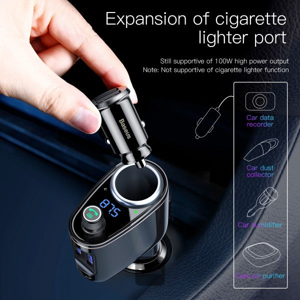 Baseus Locomotive Bluetooth MP3 Vehicle Charger Black