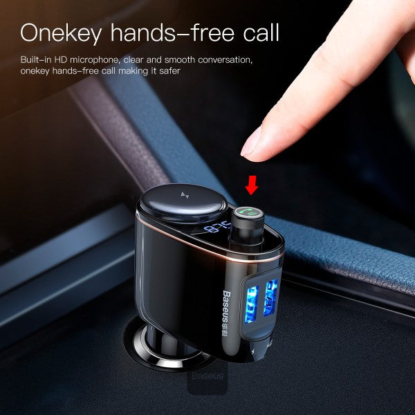 Baseus Locomotive Bluetooth MP3 Vehicle Charger Black