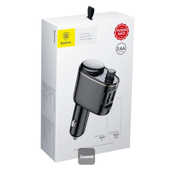 Baseus Locomotive Bluetooth MP3 Vehicle Charger Black