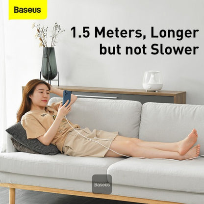 Baseus Type C Cable For iPhone 13 12 Pro Max 20W PD Fast Charge Type C to Lightning Cable For iPhone 8 Xr Charger Data Cable 1.5M White