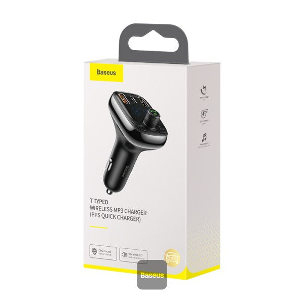 Baseus Transmitter FM TWS T-Typed S-13 (PPS Fast Charger Edition) Black