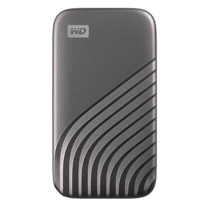 قرص My Passport™ SSD سعة 500 جيجابايت باللون الرمادي الفضائي، سرعة قراءة 1050 ميجابايت/ثانية، سرعة كتابة 1000 ميجابايت/ثانية، متوافق مع أجهزة الكمبيوتر الشخصية وأجهزة Mac