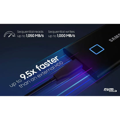 سامسونج تاتش SSD محمول T7 PC500S سعة 500 جيجابايت فضي