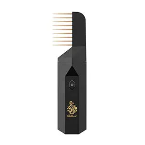 2 In 1 Electric Hair Bakhoor Comb (Black) - Ceramic