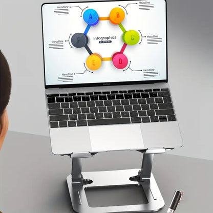 Aluminum Alloy Laptop And Projector Stand - Thickened, Dual Arm Support